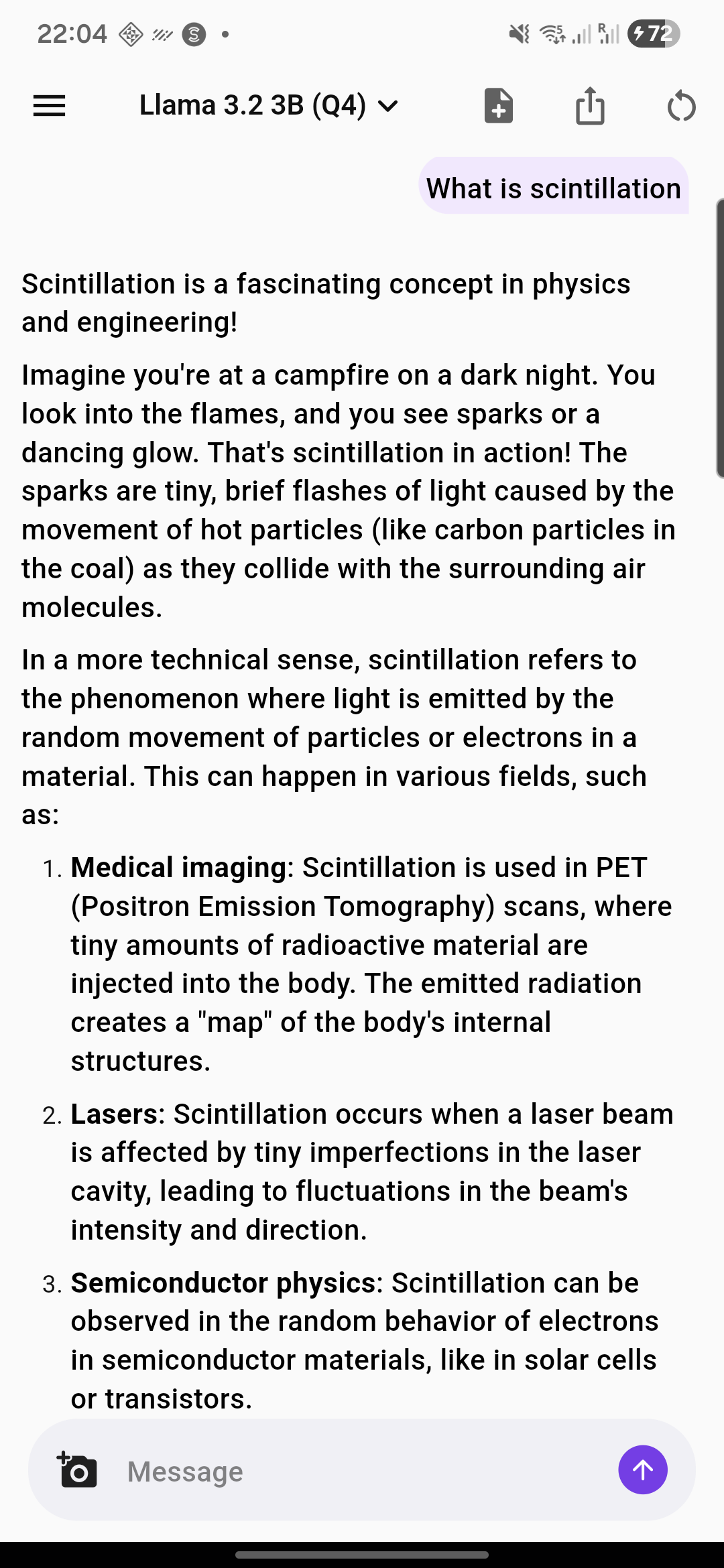 FluentAI chat interface